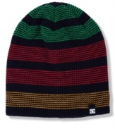 Go, Stop, or Yield. Remain warm as you go with the flow wearing this bright horizontal stripe beanie by DC Shoes.