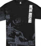 Go big, go bold. With an oversize graphic, this shirt from Metal Mulisha rocks your casual wardrobe.