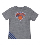 Sport your favorite team's gear with this court-ready New York Knicks tee from adidas.