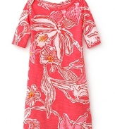 A delicious floral print and ladylike silhouette charm on this breezy Lilly Pulitzer dress.