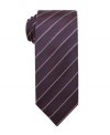 Classic never goes out of style and you won't either when you're wearing this striped skinny tie from Alfani.