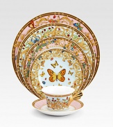 The House of Versace's extraordinary new porcelain dinnerware collection is defined by the scrolling vines and verdant detail of an elegant country garden. From the Butterfly Garden CollectionPorcelain12 diam.Hand washMade in Germany