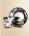 This heirloom quality stainless steel set is the perfect gift for a child, designed by Alfredo Haberli.Mirror finishSigned by artistCup: 2.75H X 4.3W Imported