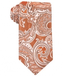 Paisley print on this silk Perry Ellis tie perks up the office any day of the week.