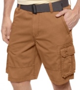 Comfort and convenience? Check! These belted cargo shorts from Club Room keep you feeling good and are perfect for extra storage and everyday excursions.