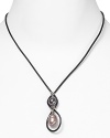 Lustrous organic pearls on a supple leather strap make for a naturally beautiful necklace. By Majorica.