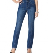 Skinny jeans with vintage-inspired flair, from Style&co. The piped creases in front give you a leg-lengthening boost!