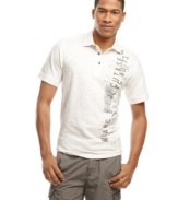 Save the preppy polos - this graphic shirt from Marc Ecko Cut & Sew modernizes a classic with instant cool.