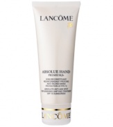 A luxurious and comprehensive hand treatment that addresses the special needs of mature hands. Diminishes and discourages the appearance of age spots, while replenishing and protecting the skin. RESULT: Immediately, skin on hands is hydrated, soft and luminous. With continued use, skin becomes more uniform, looks firmer and youthful.Massage into hands and cuticles as needed.