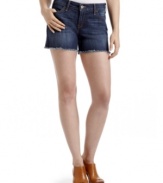 These denim shorts from Levi's look like vintage favorites, thanks to a worn-in wash and a frayed hems. Pair them with platforms and a basic tee for a summery ensemble that always works.