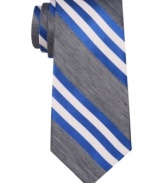 Give your stripes an energy shot. This Ben Sherman tie is an amped up palette for the office.