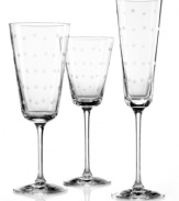 Savor Champagne with the Larabee Dot flute (shown right). Etched polka-dots on clear crystal lend elegance to any vintage.