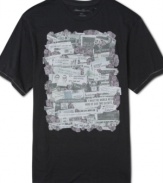 Casual yet contemporary, this Kenneth Cole New York tee has a cool graphic and a trendy burnout design. (Clearance)