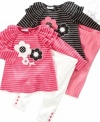 Frilly and fun, this First Impressions tunic and leggings set will have her looking so cute.