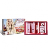 Hippie Chic by True Religion is just that- playfulness and sexiness intertwined with chic style and confidence. Intoxicating and addictive, notes include bright fruits, airy florals and sheer musks for a trail of sensuality. Experience Hippie Chic with this Gift Set which includes a 3.4 oz Eau de Parfum Spray, 3 oz Body Lotion, 3 oz Shower Gel and .25 oz Mini Eau de Parfum.