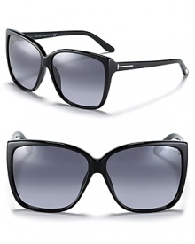 Thin oversized wayfarers with polarized lenses, so cool you might want to wear your sunglasses at night.