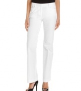 In bright white, these MICHAEL Michael Kors Gramercy bootcut pants are perfect for a polished summer look!