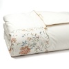 Detailed floral embroidery infuses this Lauren by Ralph Lauren full/queen duvet cover with heirloom luxury for a rich complement to your decor.