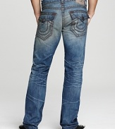 True Religion Ricky Straight Leg Jeans in Locomotive Wash