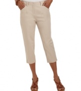 These capri pants from JM Collection are wardrobe essentials. The front seams at the legs instantly elongate your silhouette, while the neutral colors make them a match with anything!