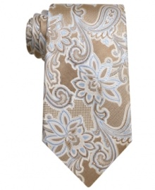 Paisley will do you proud. This patterned tie from Geoffrey Beene adds pop to anything it's worn with.