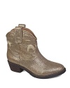 Go Western by way of Vegas in these metallic cowgirl booties by Sam Edelman.