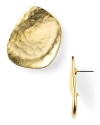 Strike gold with these hammered disc earrings from Kenneth Jay Lane, sure to add statement shine.