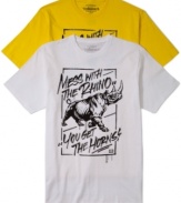 Steer clear! I have people to meet and places to go in this Ecko Unltd rhino graphic t-shirt.