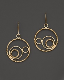 Dazzling circles of 14K yellow gold. By Nancy B.