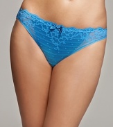 A modern, lady-like panty with saddle stitch detail and pretty grosgrain bow.