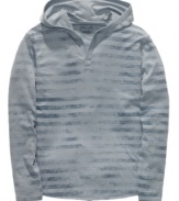 The stripes have it. You'll always be in style with this pullover hoodie from Retrofit.