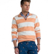 Layer up. Pair this striped pullover from Izod with classic madras for contrast cool. (Clearance)