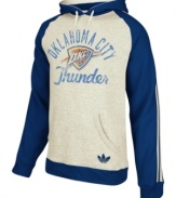 Keep warm as you cheer and rant for the Oklahoma City Thunder in this pullover hoodie by adidas.