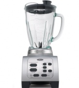 A real machine. When it comes to fruit, ice or frozen drinks, this high-powered blender has it all down to a precise science. The reversing motor alternates blades backwards and forwards for a smooth consistency that effortlessly comes out of the 6-cup dishwasher-safe and scratch-resistant glass jar. 1-year warranty. Model BRLY07-S.