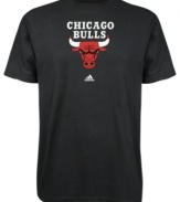 Sport your favorite team's winning spirit in this Chicago Bulls' tee by adidas.