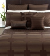 Expand your style horizons. The Meridian Sepia sham from Hotel Collection brings a modern look to the bedroom with an ombré print and geometric grid in a rich espresso hue. Zipper closure.