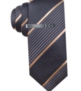 Debonair style begins and ends with an elegantly striped tie from Alfani RED.