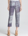 A bohemian-cool print infuses these statement-making Ella Moss pants with eclectic flair.