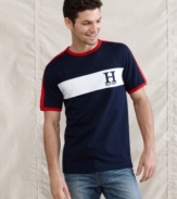 Join the crew. Add this rowing-inspired t-shirt from Tommy Hilfiger to your afternoon arsenal.