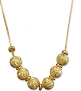 Go for the bold. Giani Bernini's necklace, set in 24k gold over sterling silver, features glistening sparkle beads for a stylish statement. Approximate length: 16 inches.