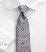 EXCLUSIVELY AT SAKS This micro-motif tie adds whimsy without overpowering your look.Dry cleanMade in USA