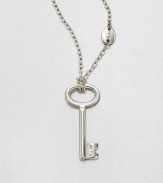 EXCLUSIVELY AT SAKS. A classic key pendant with a burnished logo crafted in celebration of the founding years of this brand. Sterling silverSize, about 2Made in Italy Please note: Chain sold separately. 