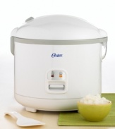 A rice cooker and a steamer in one convenient package! This useful rice cooker not only cooks up to 10 perfect cups of rice, it also includes a steaming tray to cook vegetables or dumplings for a complete meal prepared in a single unit. One-year warranty. Model 4715.