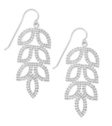 Chic chandeliers. Beaded accents add dimension to Studio Silver's stunning drop earrings. Crafted in sterling silver. Approximate drop: 2 inches.