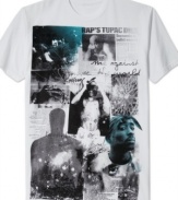 Gone but not forgotten. Pay homage to one of rap's superstars with this graphic tee from American Rag.