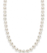 Totally refined. This sophisticated strand highlights cultured freshwater pearls (7-8 mm) with a sterling silver clasp. Approximate length: 18 inches.