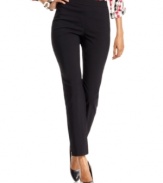 Style&co.'s pants offer a sleek and trim look with pull-on styling and a slim fit.