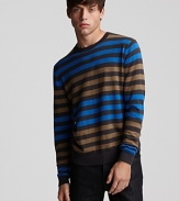 Get instant on-trend style with this boldly striped sweater from MARC BY MARC JACOBS.