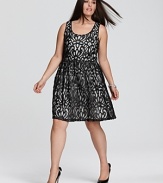 Luxe lace embellishes this pretty Love Ady dress, creating a ladylike update to the always-essential LBD.