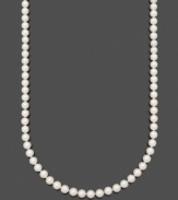 Capture the elegance of timeless style. This beautiful necklace by Belle de Mer features AAA Akoya cultured pearls (8-8-1/2 mm) set in 14k gold. Approximate length: 30 inches.